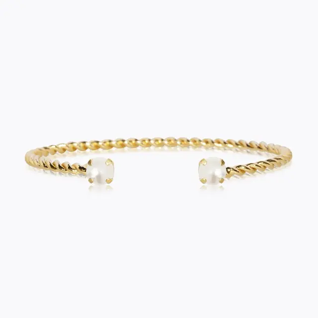 Mini Twisted Bracelet / Pearl Gold