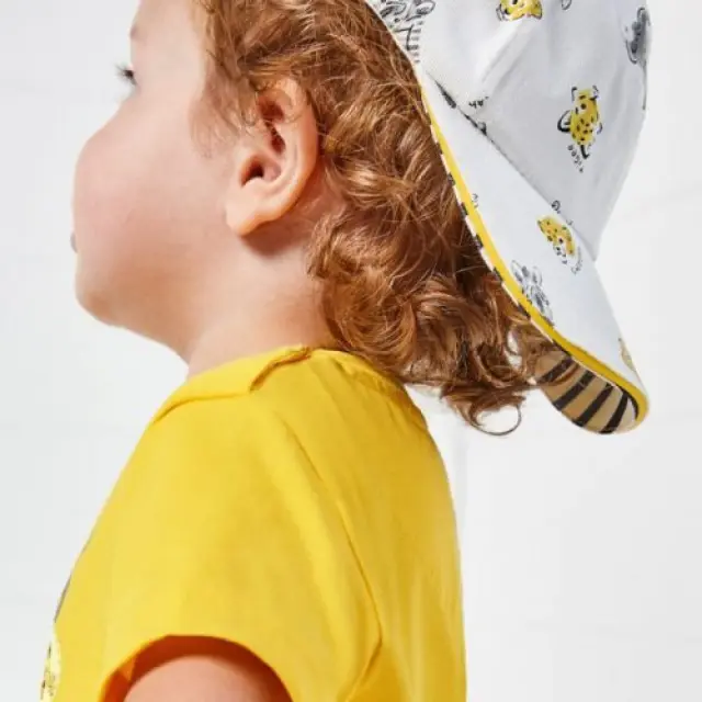Baby 6 μηνών έως 4 ετών Καπελάκι σταμπωτό λευκό σπασμένο - 48cm 2