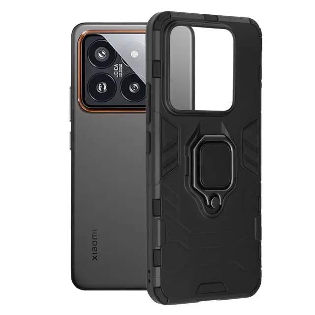Techsuit®Silicone Shield Θήκη για Xiaomi 14 Pro-Black