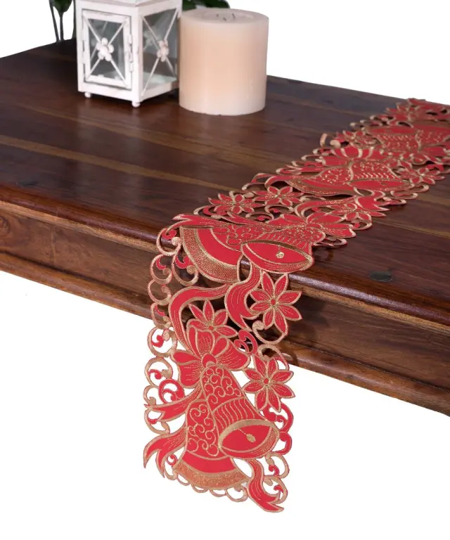 χριστουγεννιάτικη τραβέρσα (20cm x 150cm) rxh500056 κόκκινο - -