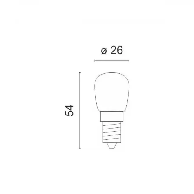 ΛΑΜΠΑΚΙ ΝΥΚΤΟΣ LED Ε14 1.5W 3000K (5 τμχ) 2
