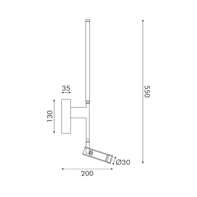 ΕΠΙΤΟΙΧΟ Φ/Σ LED 5W + COB 3W 700LM 3000K IP20 ΜΑΥΡΟ ΑΛΟΥΜΙΝΙΟ + ΑΚΡΥΛΙΚΟ CONCERTO / HM616LEDWBK 2