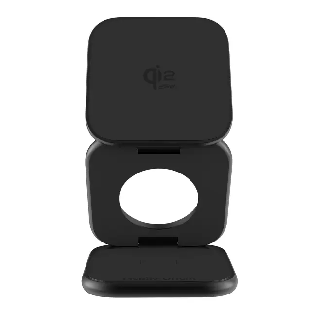 Mobile Origin 3in1 Qi2 25W UltraSlim Foldable Charger PW36 MagSafe Compatible Matte Black 3