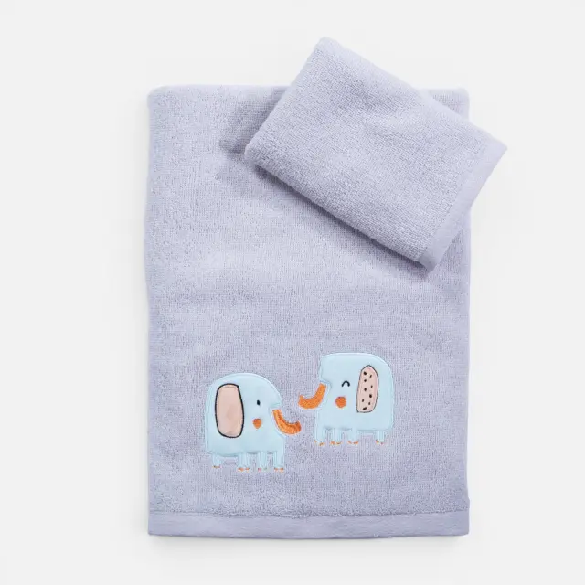 Πετσέτες Βρεφικές Σετ 2τεμ. Elephants Nef Nef Homeware, 100% ΒΑΜΒΑΚΙ - GREY (041063)