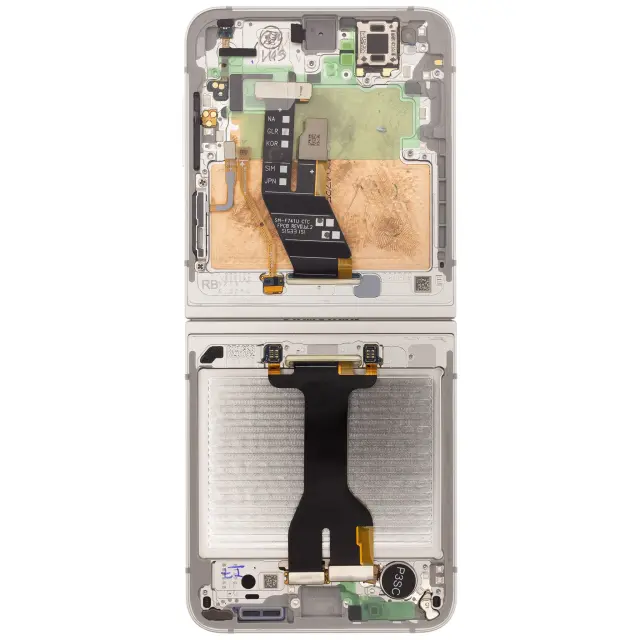 LCD display + Touch Unit + Front Cover Samsung F761 Galaxy Z Flip 7 FE 5G White (Service Pack) 2
