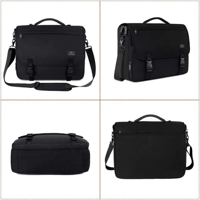 Υφασμάτινος Χαρτοφύλακας Matein 15,6 laptop 17L 1194 μαύρο - One Size 2