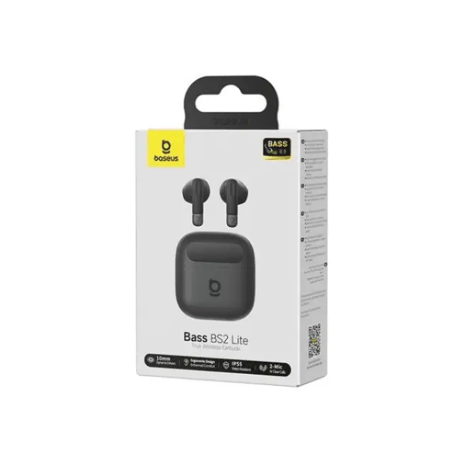 Baseus® BS2 Lite Wireless Earbuds Bass Bluetooth Ακουστικά- Black 2