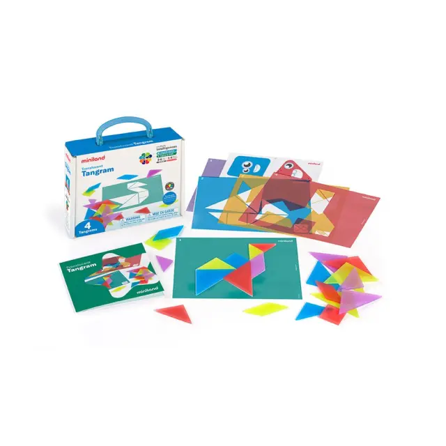 MINILAND ΠΑΙΧΝΙΔΙ ΜΕ ΧΡΩΜΑΤΑ ΚΑΙ ΣΧΗΜΑΤΑ TRANSLUCENT TANGRAM