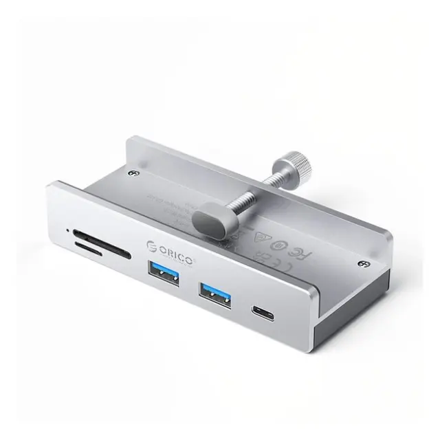 Orico Docking Station MH5PC Clamp Mounted USB-C 2x USB-A 3.2 1x USB-C 3.2 1x SD&TF Silver