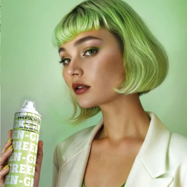 Immortal One Day Hair Color Spray – Lime Green 200ml 2