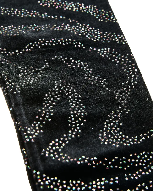 Κολάν βελουτέ με ανάγλυφη glitter υφή 2