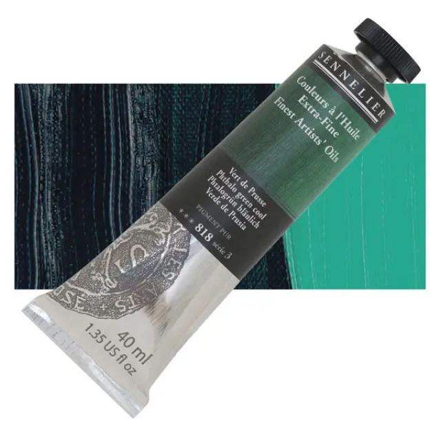 Sennelier Λάδι Finest Artists Oil 818 Phthalo Green Cool - 40ml