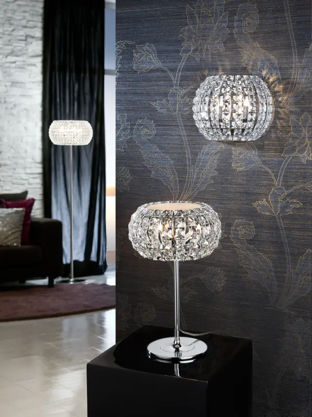 DIAMOND TABLE LAMP φωτιστικό επιτραπέζιο Χρώμιο