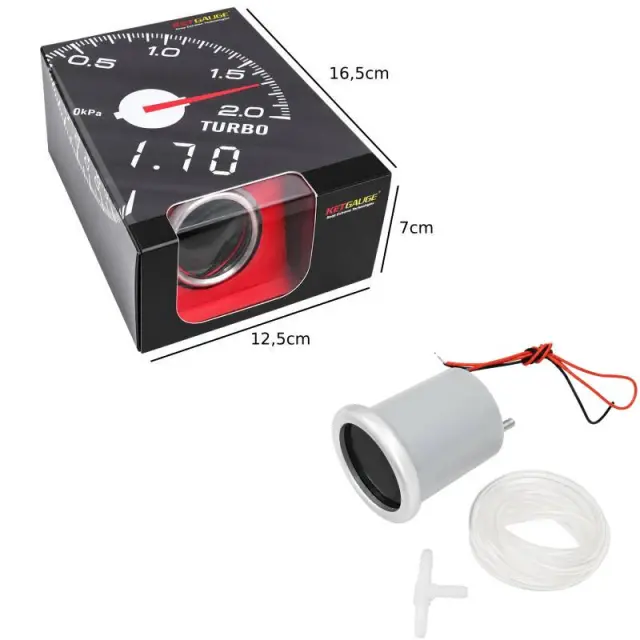 Ket Gauge Όργανο Turbo Boost Αυτοκινήτου με Αισθητήρα - Turbo Boost Gauge with Sensor 42066 2