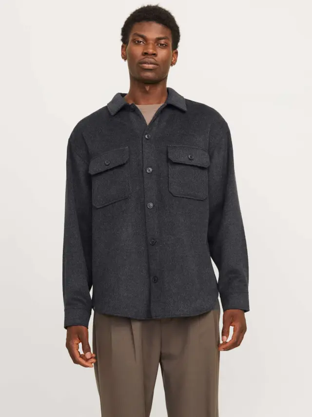 JJEBRADLEY OLLIE OVERSHIRT LS NOOS Black - L