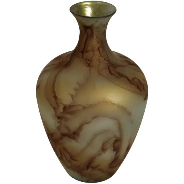 Βάζο Καφέ Ανακυκλωμένο Γυαλί 40x40x65cm