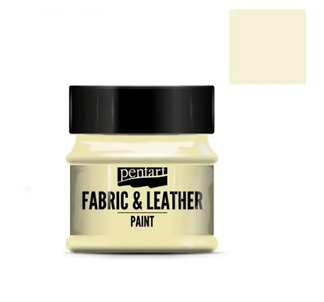 Fabric and leather paint 50 ml, Pentart -Χρώμα για ύφασμα και δέρμα, Ivory