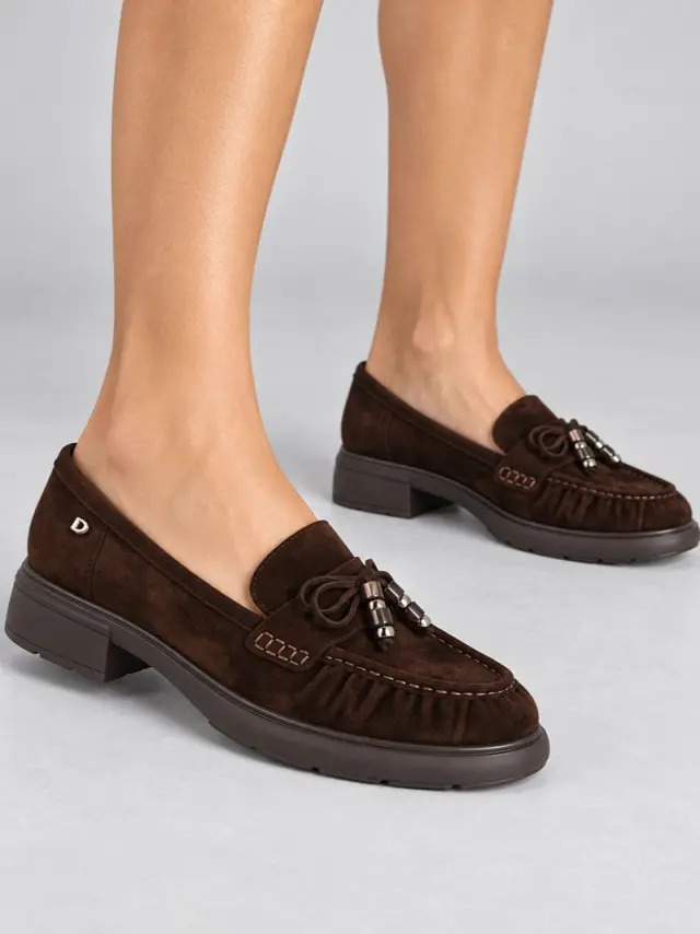 Donna Serena Μοκασίνια-Loafers Γυναικείο δέρμα Nubuck Καφέ DSE/6212 TDM - 36 2