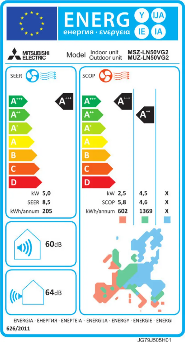 ΚΛΙΜΑΤΙΣΤΙΚΟ MSZ/MUZ-LN50VG2W MITSUBISHI (White) (A+++/A+++) 3