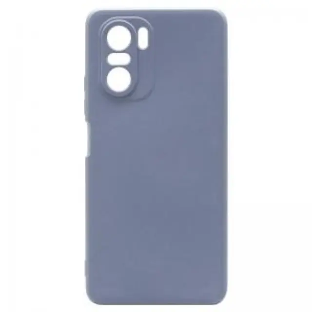 Θήκη Liquid Silicon inos Xiaomi Poco F3/ Mi 11i L-Cover Γκρι-Μπλε N55585 3