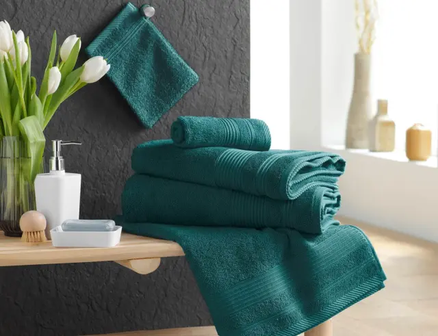 Πετσέτα χεριών Douceur d'intérieur από Βαμβάκι 500gsm, με διαστάσεις 30x50cm - Emerald Green 1801498 3