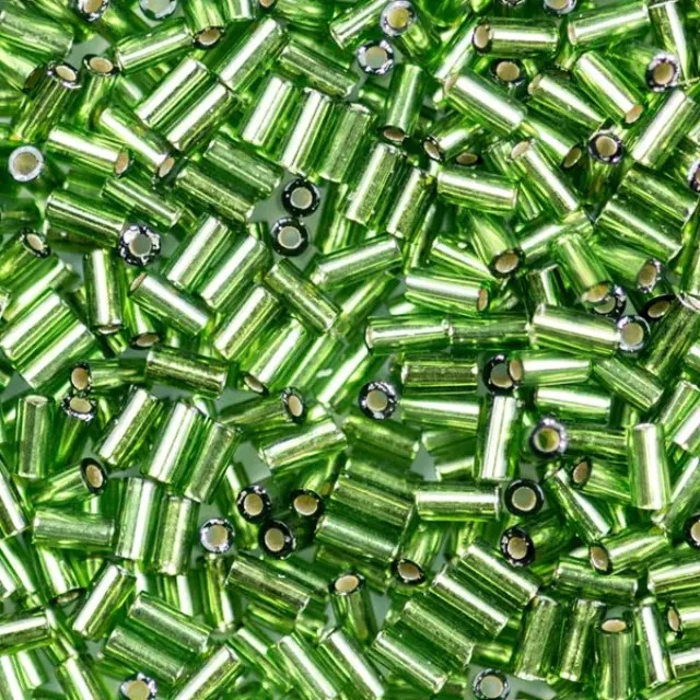 Χάντρα Miyuki Glass Bugles - 026 - Silver Lined Olivine 3mm - 10gr
