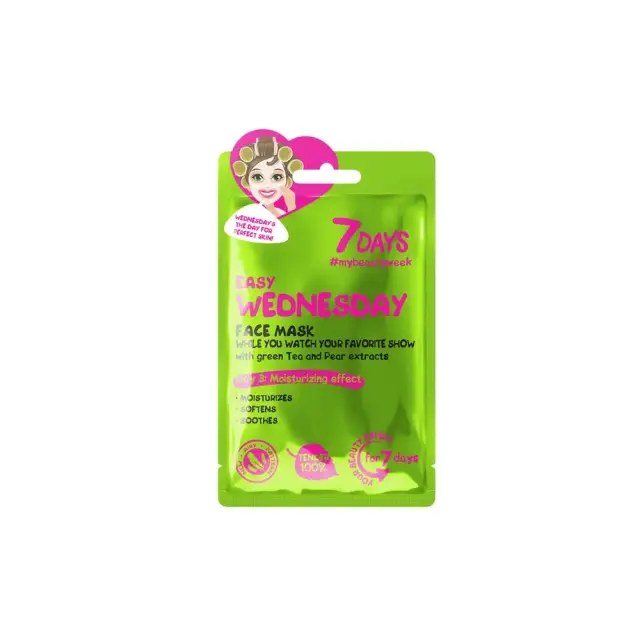 7DAYS Easy Wednesday Sheet Mask Mάσκα Προσώπου για Κανονικές & Ξηρές Επιδερμίδες, 28g