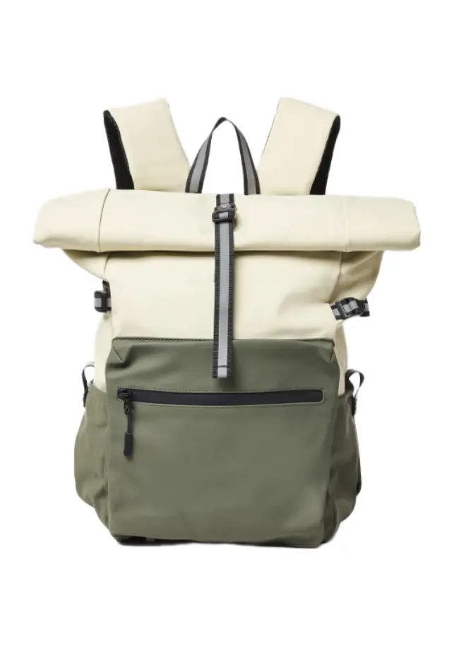 FunkyBuddha ανδρικό urban roll-top σακίδιο πλάτης color block FBM014-013-10-2