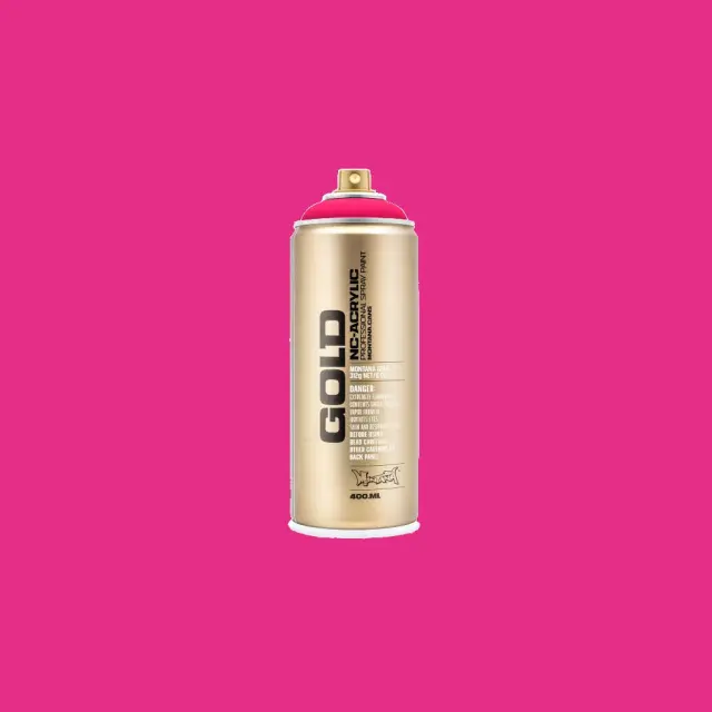 Montana Gold Fluo Spray Paint 400ml F4000 Gleaming Pink