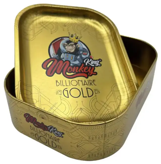 Μεταλλικό Κουτί Αποθήκευσης Monkey King 18x14x4.5cm - Billionaire Gold Edition