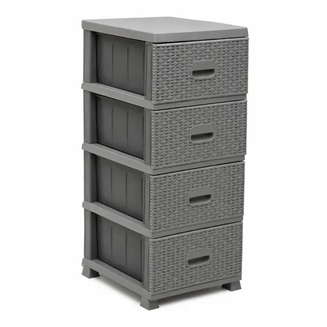 ΣΥΡΤΑΡΙΕΡΑ ΑΠΟΘΗΚΕΥΣΗΣ RATTAN ΠΡΟΣΟΨΗ VIOLET 38x45x91CM - ΑΝΘΡΑΚΙ