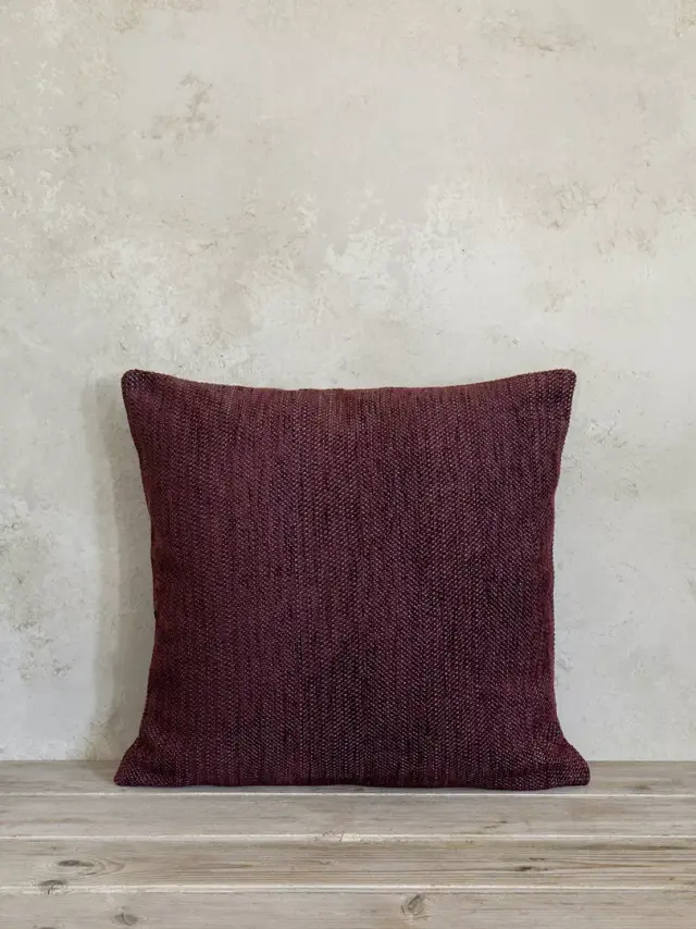 Διακοσμητικό Μαξιλάρι 45Χ45 Με Γέμιση Nima Matis Bordeaux 55% Ακρυλικό-20% Πολυέστερ-25% Βαμβάκι
