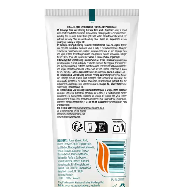 Himalaya Dark Spot Clearing Curcuma Face Scrub 2