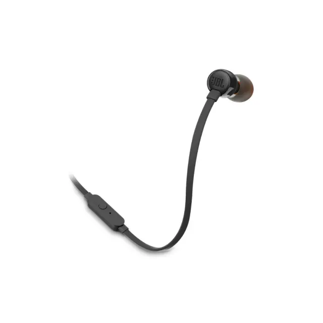 JBL T110E, InEar Universal Headphones 1-button Mic/Remote (Black)