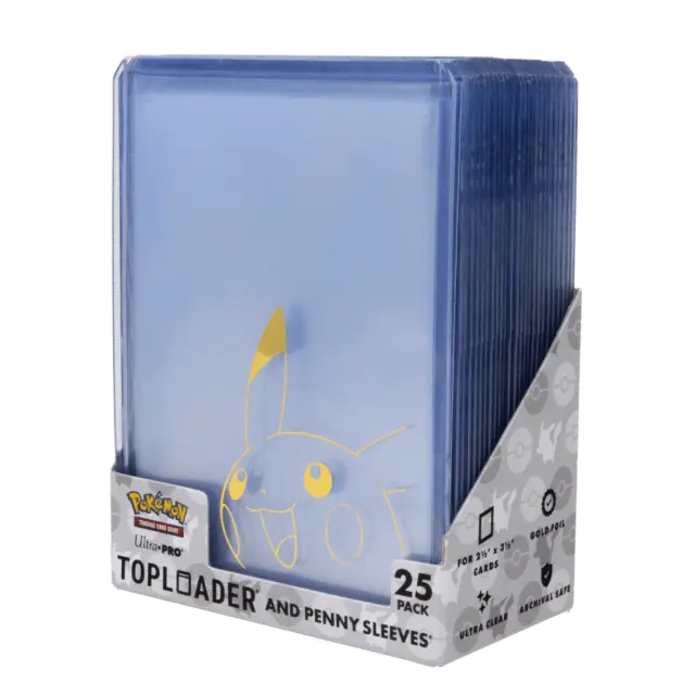 PKM Pikachu Toploader and Penny Sleeves Combo Pack (25ct)
