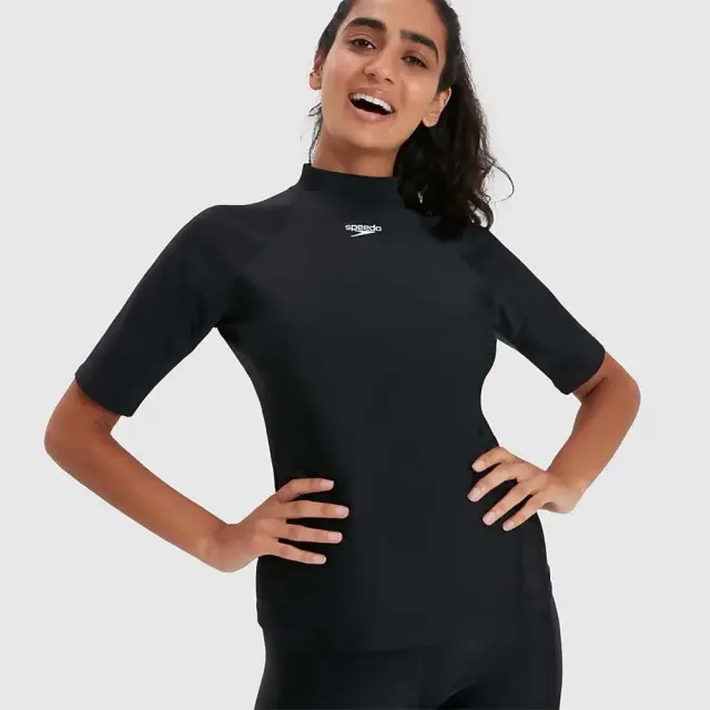 Speedo Women's Short Sleeve Rash UV Protection Top Μαύρο 8131893503 (Speedo) 3