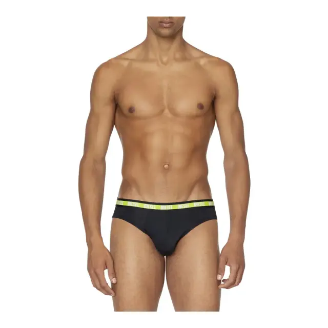 Diesel Ανδρικό Slip D-brief Allover Logo - Διπλό Πακέτο, Χρώμα Black YB 2