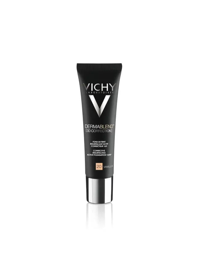 Vichy Dermablend Make Up 3D Correction No.20 Vanilla Διορθωτικό Make Up Προσώπου, για λιπαρή επιδερμίδα με τάση ακμής, 30ml 2
