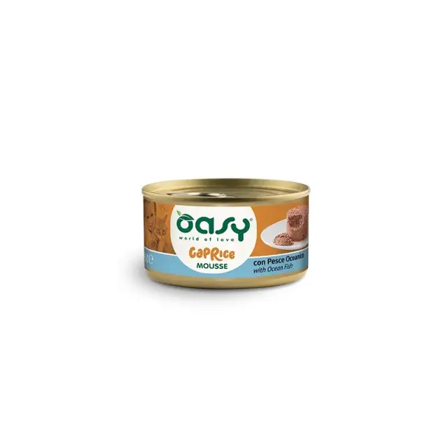 Oasy Grain Free Cat Adult Mousse Ψάρια Ωκεανού 85gr Μονόχρωμο