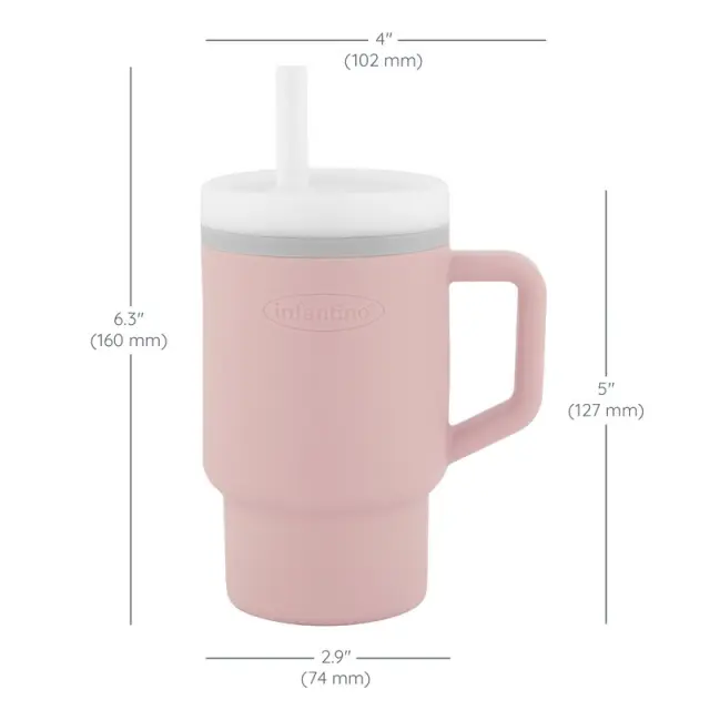 INFANTINO My 1st Tumbler -Pirouette κύπελο με καλαμάκι σιλικόνης 260 ml 3