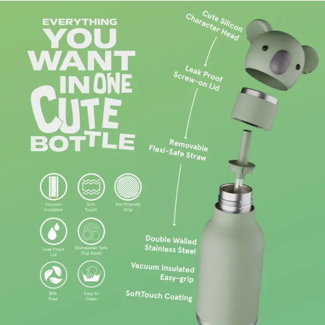 Asobu - Koala Bestie Bottle 460ml μπουκάλι θερμός 3