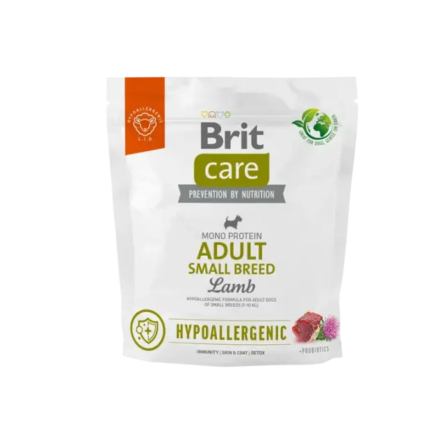 Brit Care Hypoallergenic® Dog Adult Small Για Μικρόσωμους Σκύλους με Αρνί 1kg