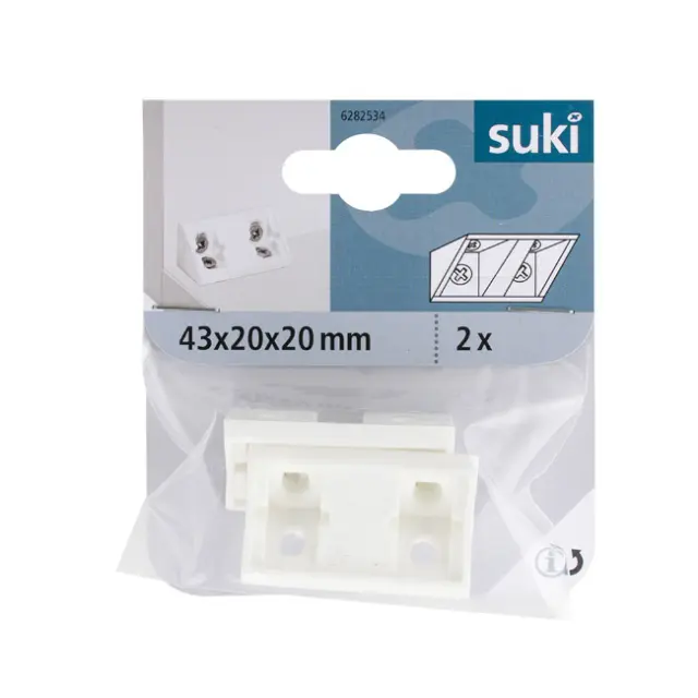 Γωνία Σύνδεσης 43x20x20x28mm Πλαστικό Λευκό 2