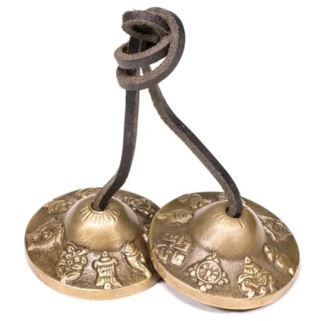Χειροποίητα Κύμβαλα Διαλογισμού Meditation Cymbals 8 Ευνοϊκά Σύμβολα 5,5cm