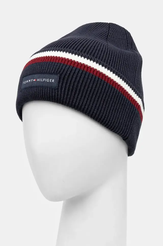 Ανδρικός Βαμβακερός Σκούφος Tommy Hilfiger AM0AM12983 DW6 Μπλε Μπλε - One Size 3