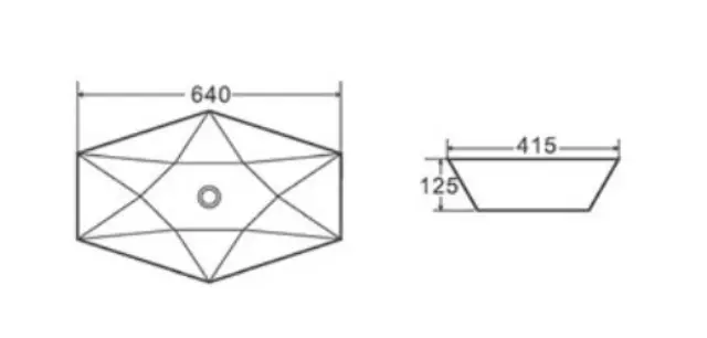 Νιπτήρας επικαθήμενος LT 1139 KARAG 64x41,5x12,5cm 2