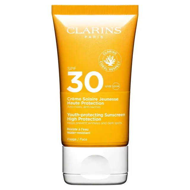 Clarins High Protection Youth Sun Care Cream Αντηλιακή Κρέμα Προσώπου Ενυδατική SPF30 50ml