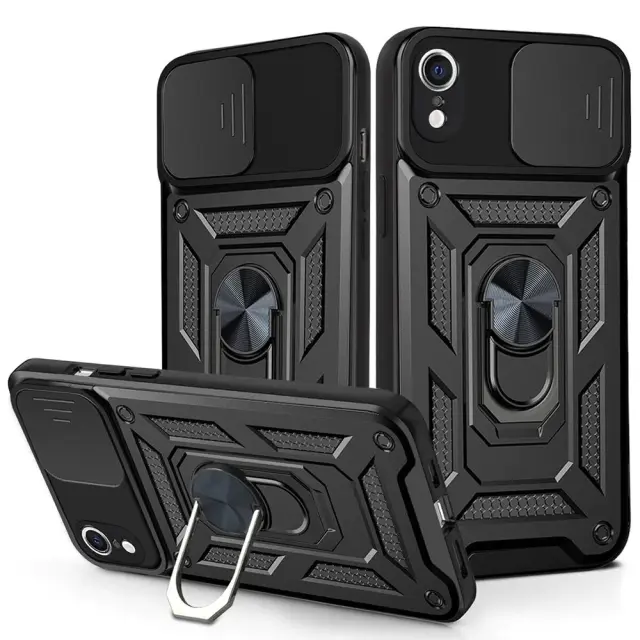 Techsuit® Shield Back Cover Πλαστικό / Σιλικόνης για iPhone XR-Μαύρο