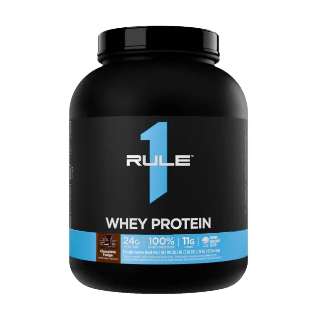 Rule1 Whey Protein Chocolate Fudge, 5 lbs