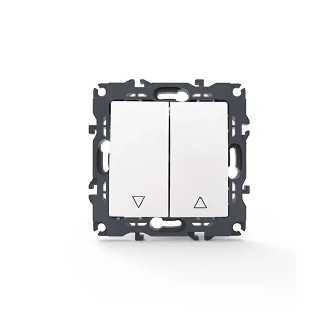 PRIME ΜΠΟΥΤΟΝ ΡΟΛΛΩΝ ΜΕ ΚΛΙΠ ΠΛΑΣΤΙΚΟ ΛΕΥΚΟ 2P 10A 250VAC IP20 / 1000112201